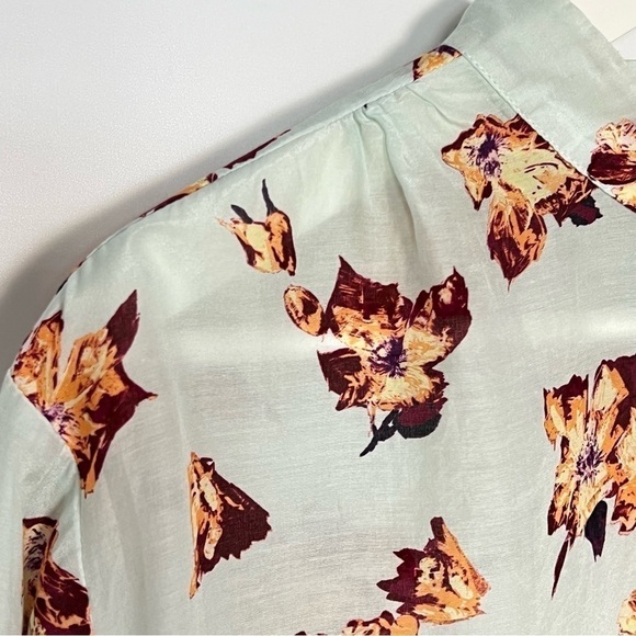 A.L.C. Relaxed Silk Cotton Blouse Size 6 - Picture 5 of 13